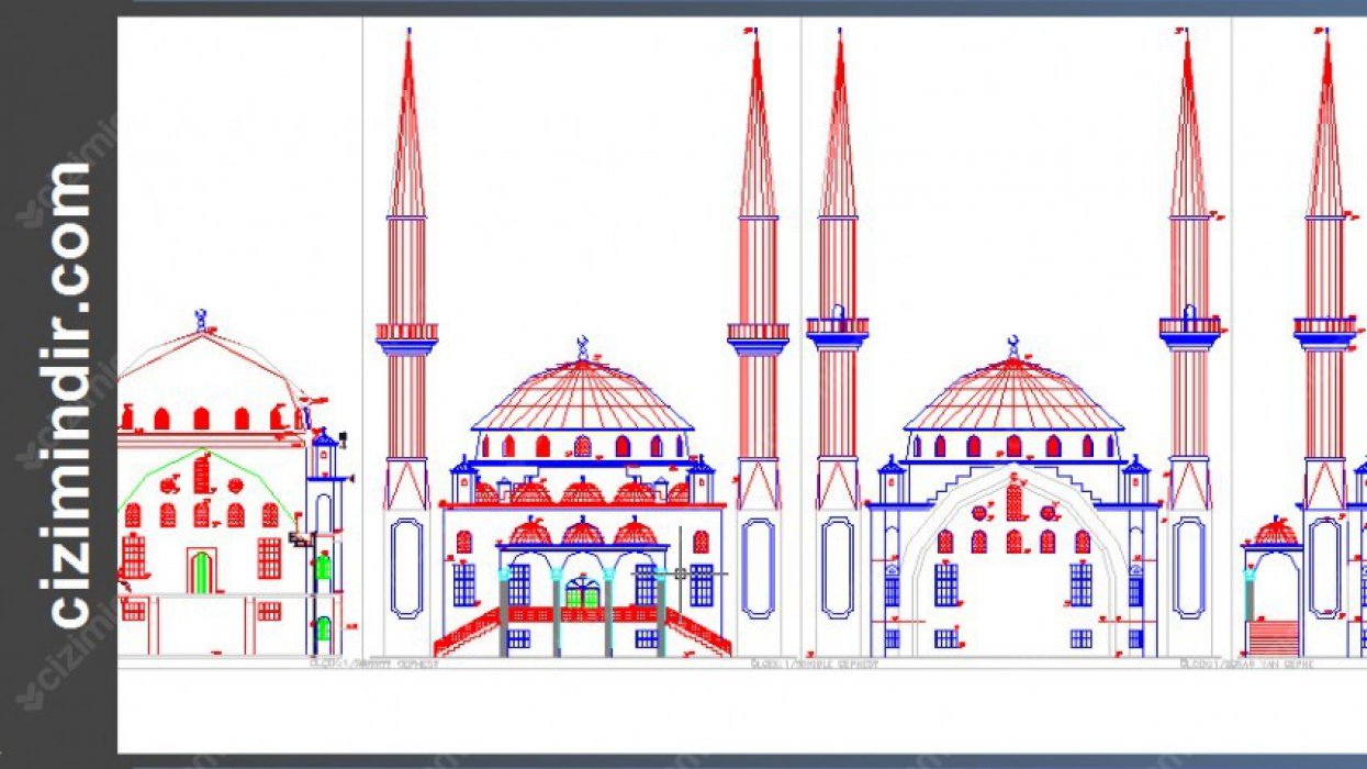 2d Cami Proje Cizimi Dwg Photo 426 Cizim Indir Vektorel