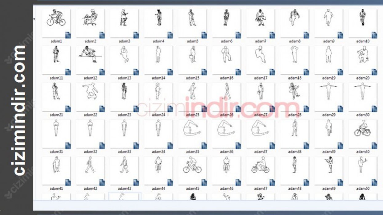 2D İnsan Çizimleri Dwg Photo 339 Çizim indir Vektörel Çizim Cnc